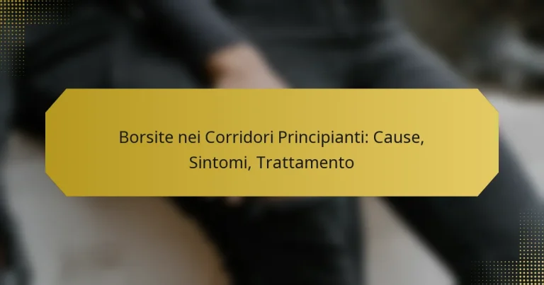 Borsite nei Corridori Principianti: Cause, Sintomi, Trattamento