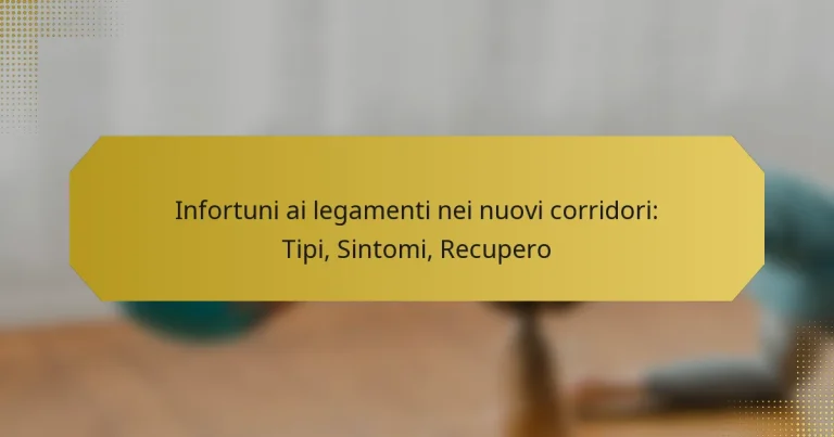 Infortuni ai legamenti nei nuovi corridori: Tipi, Sintomi, Recupero