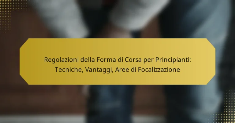 Regolazioni della Forma di Corsa per Principianti: Tecniche, Vantaggi, Aree di Focalizzazione