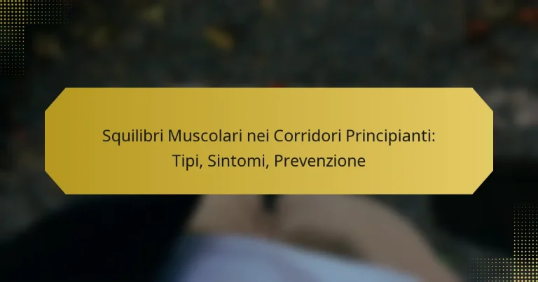 Squilibri Muscolari nei Corridori Principianti: Tipi, Sintomi, Prevenzione