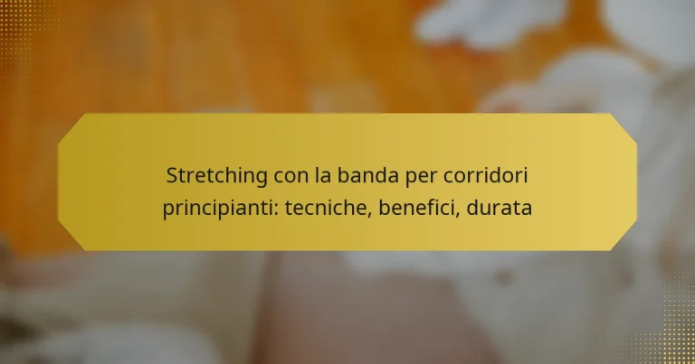 Stretching con la banda per corridori principianti: tecniche, benefici, durata