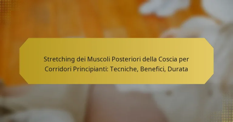 Stretching dei Muscoli Posteriori della Coscia per Corridori Principianti: Tecniche, Benefici, Durata