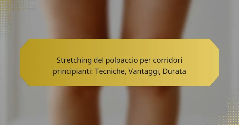 Stretching del polpaccio per corridori principianti: Tecniche, Vantaggi, Durata